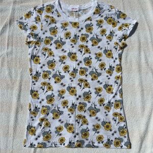 Goldie Yellow Floral Pattern Tee